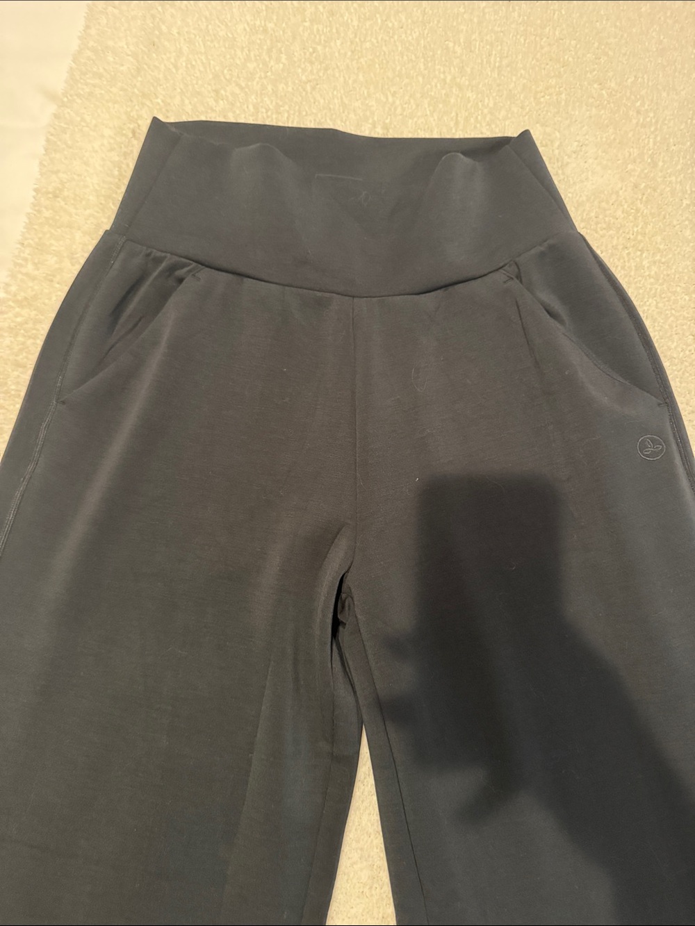 NEW: Prana Black Wide-Leg High-Rise Lounge Pants - Picture 5 of 7